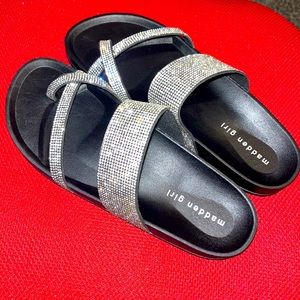 Brand new Madden Girl bling slides 10